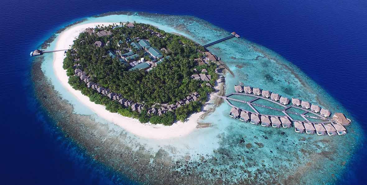 H Outrigger Konotta Maldives Resort Exterior Aerial - arenatours.com