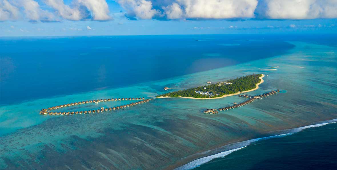 vista aérea de Pullman Maldives Maamutaa